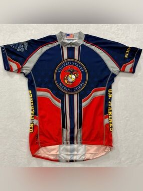 Primal United States Marine Corps 1/4 Zip Cycling Jersey Men's Size XL